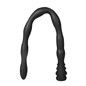 Анальная пробка-вибратор Анальные бусины Форма палочки Без основания Силикон Черный TaRiss s Непроникающий 3,3 см x 55 см