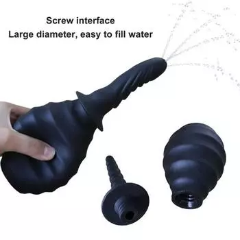 Анальная пробка Yousheng, спиральный интерфейс, мягкая чистка без раздражения, силиконовая моющая чистка, анальный стимулятор, аксессуары для ванной комнаты A