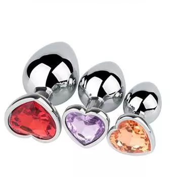 Анальные игрушки Анальная пробка Массажер простаты в форме сердца Товары для взрослых Попка S