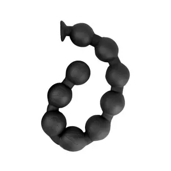 Анальные шарики Анальная пробка 9 бусин Многоцелевой силиконовый черный S 3смx32см TaRiss s