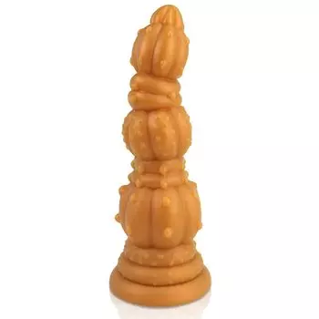 Анальные шарики Cactus 2-го поколения, 4 бусины, присоска, характеристики, жидкий силикон, золото L TaRiss s 9,8 см x 31,9 см