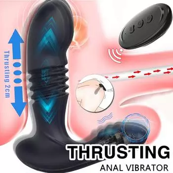Анальный автоматический телескопический мужской массажер простаты беспроводной пульт дистанционного управления Анальная пробка анальный вибратор секс-игрушки для мужчин Massager