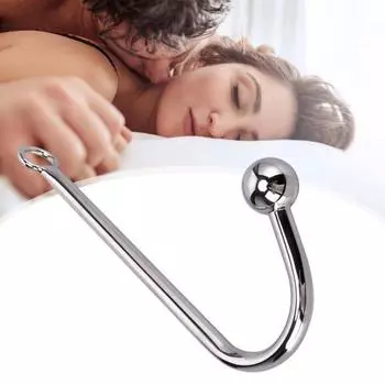 Анальный крючок из нержавеющей стали, фетиш-бондажный крючок, секс-игрушки, твердый одиночный шариковый веревочный крючок, унисекс, взрослые секс-игры, бондаж-фетиш, игрушка для влюбленных пар