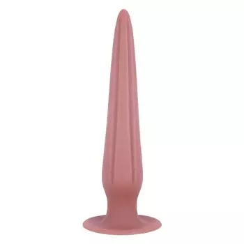 Анальный меч с присоской S TaRiss s Plug, непроникающий, выпуклый, чашеобразный, силикон, коричневый, 5,4 см x 30,5 см