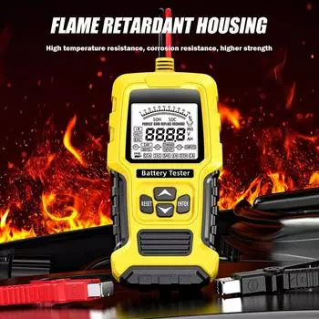 Анализатор аккумуляторной системы, тестер автомобильного аккумулятора, ЖК-дисплей, цифровой анализатор, тестер SOH SOC CCA IR, измерение для автомобиля, грузовика, лодки, внедорожника красный