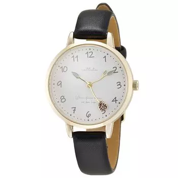 Analog Fleury Flower Motif Leather Strap Black [Fieldwork] GY039P-4 Women s чёрный