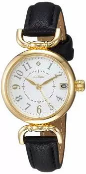 Analog Ibany Date Leather Strap White Dial Black [Fieldwork] YM001-5 Women s