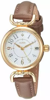 Analog Ibany Date Leather Strap White Dial Gray [Fieldwork] YM001-6 Women s