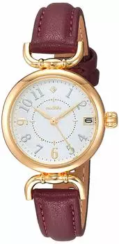 Analog Ibany Date Leather Strap White Dial Red [Fieldwork] YM001-4 Women s