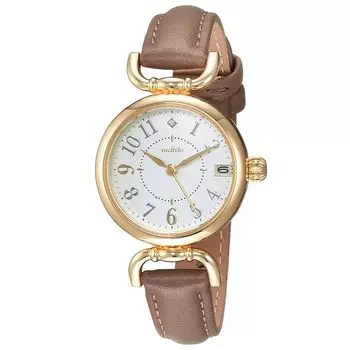 Analog Ibany Date Leather Strap White Dial Gray [Fieldwork] YM001P-6 Women s
