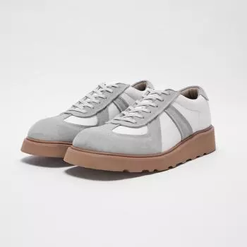 [АНАЛОГОВОЕ НАСТРОЕНИЕ] Немецкие армейские смелые кожаные кроссовки (белый), AN24F2602, 7000031823, Популярная корейская обувь 280