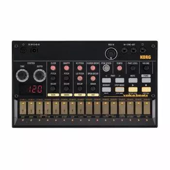 Аналоговая ритм-машина KORG Volca Beats, 16-шаговый секвенсор, питание от батареек, динамик, совместимый с наушниками, компактный размер, который можно использовать где угодно, встроенный