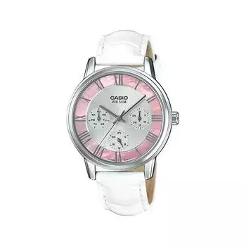 Аналоговые белые женские часы, White Analog Women s Watch, Casio