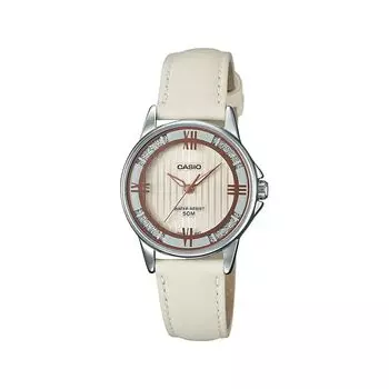 Аналоговые бежевые женские часы, Beige Analog Women s Watch, Casio