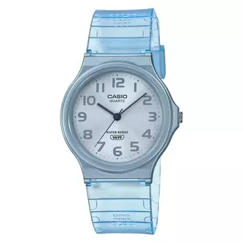 Аналоговые часы CASIO Chipkashi Дешевые Casio Уретановый ремень Унисекс Прозрачный Синий Зарубежная модель [Casio] MQ-24S-2B [Товар]