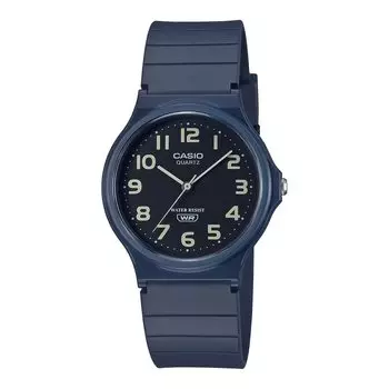 Аналоговые часы CASIO Chipkashi Дешевые Casio Уретановый ремень Унисекс Матовый Темно-синий Overseas Модель MQ-24UC-2B [Товар]