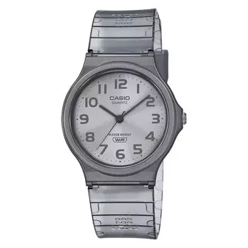 Аналоговые часы CASIO Chipkashi Дешевые Casio Уретановый ремень Унисекс Прозрачный серый Overseas Модель [Casio] MQ-24S-8B [Товар]