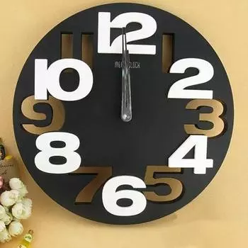 Аналоговые часы, полые, контрастного цвета, ABS, 3D, не тикающие, бесшумные, настенные часы для спальни зелёный