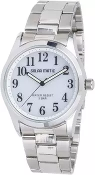 Аналоговые часы Solar Rechargeable Metal Band Silver [Klefa] Женские SM-AL167-WTS белый