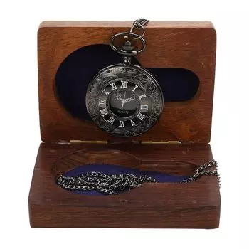 Аналоговые часы унисекс (Черный циферблат Серый ремешок)