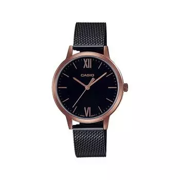 Аналоговые черные женские часы, Black Analog Women s Watch, Casio