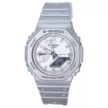Аналоговые цифровые часы Casio G-Shock Retrofuture, серебристо-металлические кварцевые мужские часы GA-2100FF-8A 200M серебряный