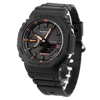 Аналоговые цифровые часы CASIO серии 2100 с черным кварцевым ремешком [Casio] G-SHOCK мужские GA-2100-1A4DR [Товар]