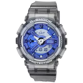 Аналоговые цифровые кварцевые женские часы Casio G-Shock с синим циферблатом GMA-S110TB-8A 200M синий