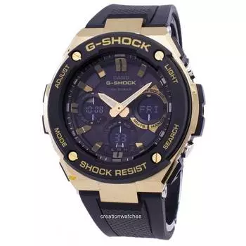Аналоговые цифровые мужские часы Casio G-Shock G-STEEL Tough Solar Diver s GST-S100G-1A GSTS100G-1A 200M чёрный