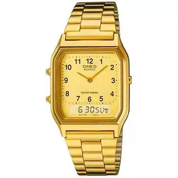 Аналоговые цифровые повседневные кварцевые часы Casio с доставкой за границу, мужской электронный банк данных - AQ-230GA-9B