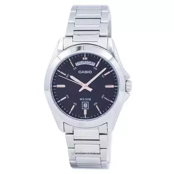 Аналоговые кварцевые часы Casio MTP-1370D-1A2V MTP1370D-1A2V Мужские часы чёрный