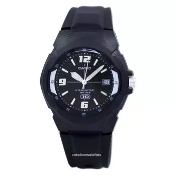 Аналоговые мужские часы Casio Enticer MW-600F-1AVDF MW600F-1AVDF чёрный
