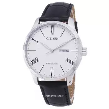 Аналоговые мужские часы Citizen автоматические NH8350-08A белый