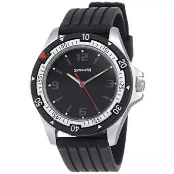 Аналоговые мужские часы с черным циферблатом