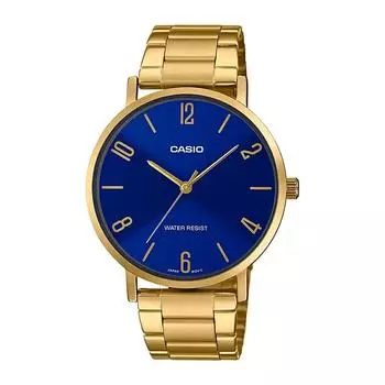 Аналоговые мужские часы с золотом, Gold Analog Men s Watch, Casio