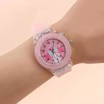 Аналоговые наручные часы Sanrio со светящимися светодиодами My Melody Kuromi Needle Watch