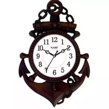 Аналоговые настенные часы 39 см X 26 см (Черный, со стеклом, Стандартный)