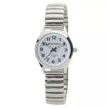 Аналоговые солнечные водонепроницаемые часы с металлическим ремешком, серебристые [Clefer] SM-AL169-WTS женские