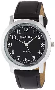 Аналоговые водонепроницаемые часы с кожаным ремешком A31M14 [Arias] Мужские чёрный