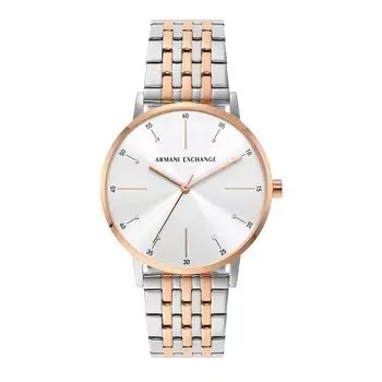 Аналоговые женские часы с серебристым циферблатом, двухцветные [Armani Exchange] T-SERIES