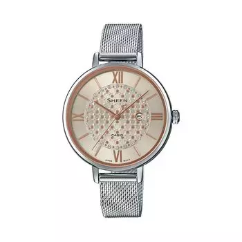 Аналоговые женские часы с сетчатым ремешком, Mesh Band Analog Women s Watch, Casio