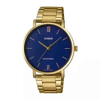 Аналоговые золотистые мужские часы, Gold Analog Men s Watch, Casio