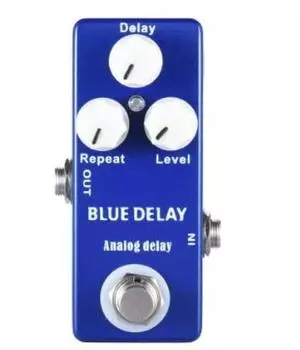 аналоговый эффект задержки синего гитарного гитарного эффекта