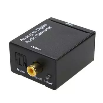 Аналоговый L/R в цифровой SPDIF коаксиальный коаксиальный RCA и оптический Toslink аудио конвертер # EU