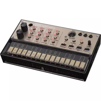 Аналоговый синтезатор KORG Volca Keys Полифонический воспроизводимый 16-шаговый секвенсор Встроенный динамик Компактный размер Можно использовать с наушниками где угодно