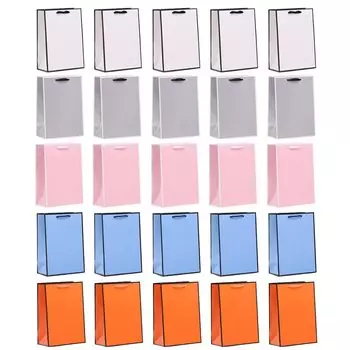 ANAMO Мини-бумажные пакеты Набор из 25 маленьких сумочек Компактные сумки Сумки для покупок Простые маленькие подарочные пакеты для подарков