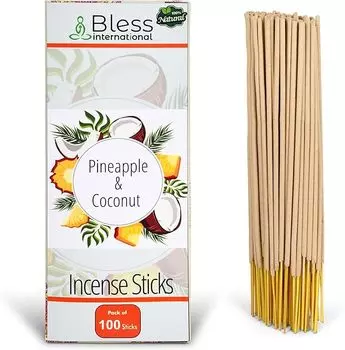 Ананас и кокос 100%-натуральные-ароматические-палочки-ручной-работы-обработанные-вручную-органические-химические-вещества-для-очищения-релаксации-позитивности 25 Sticks