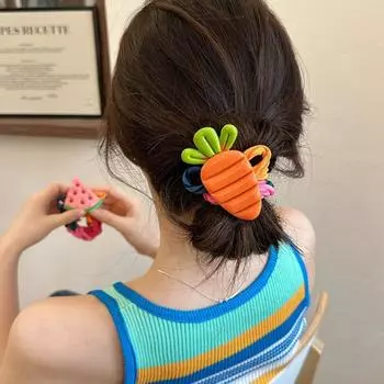 Ананас Клубника Конский хвост держатель Арбуз плетеные резинки для волос Сладкие фрукты веревка для волос на открытом воздухе strawberry