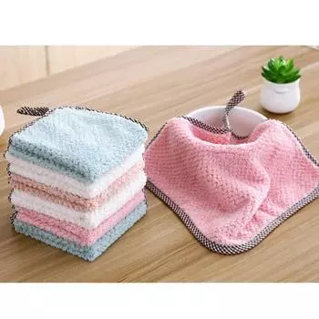 Ананас, супер впитывающая ткань для мытья посуды, антипригарное масло, чистка стола, водопоглощение, домашнее многоцветное полотенце, мягкое уникальное Pink
