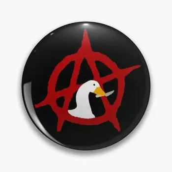 Анархия Гусь, настраиваемая мягкая пуговица, значок, мультяшный подарок, шляпа, брошь, воротник, ювелирные изделия, модный творческий любовник, женский значок на лацкане
